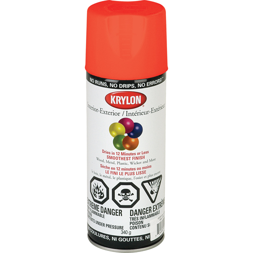 Fluorescent Spray Paint, Fluorescent Yellow/Orange, 11 oz., Aerosol Can Pryde Industrial Inc.