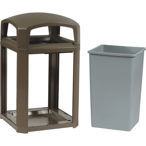 Landmark Series&reg; Classic Container Frame With Rigid Liner, Galvanized Steel, 35 US gal. Pryde Industrial Inc.