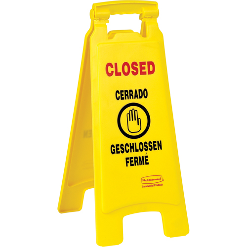 Closed Safety Signs, Quadrilingual with Pictogram Pryde Industrial Inc.