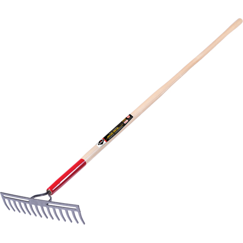 Pro Double Back Level Rake, Ashwood Handle, 13-3/4" W, Tempered Steel Blade, 14 Tines Pryde Industrial Inc.