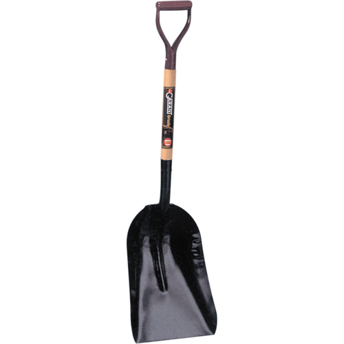 Grain & Coal Scoop Shovel, Wood, Tempered Steel Blade, D-Grip Handle, 27-3/4" Length Pryde Industrial Inc.