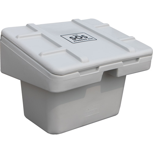 Contenants pour sel & sable SOS, Avec Moraillon, 30" x 24" x 24", 5,5 pi³, Gris Pryde Industrial Inc.