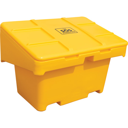 Salt Sand Container SOS, With Hasp, 42" x 29" x 30", 11 cu. Ft., Yellow Pryde Industrial Inc.