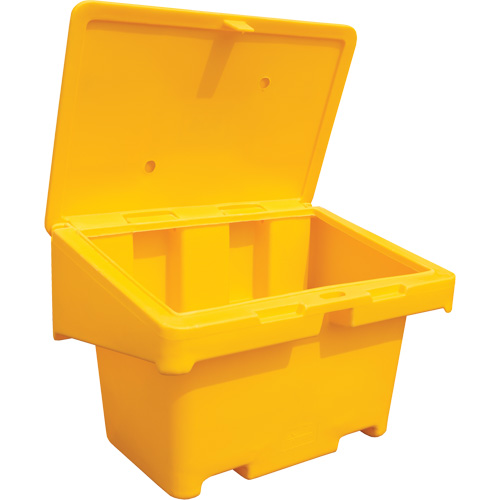 Salt Sand Container SOS, With Hasp, 42" x 29" x 30", 11 cu. Ft., Yellow Pryde Industrial Inc.