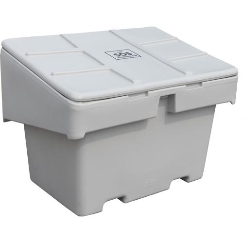 Contenants pour sel & sable SOS, Avec Moraillon, 42" x 29" x 30", 11 pi³, Gris Pryde Industrial Inc.