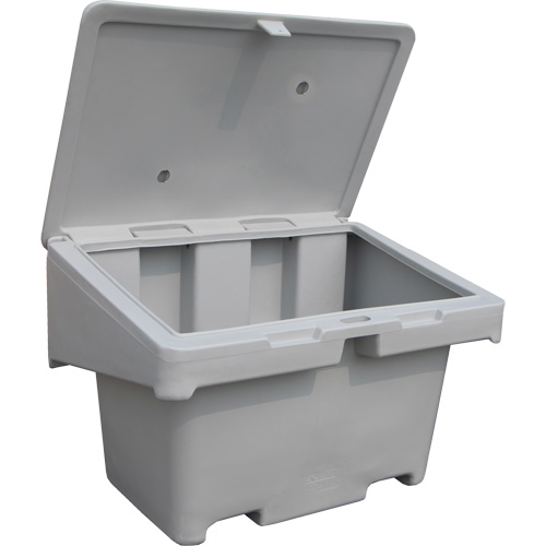 Contenants pour sel & sable SOS, Avec Moraillon, 42" x 29" x 30", 11 pi³, Gris Pryde Industrial Inc.