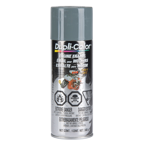 Peinture &agrave; &eacute;mail avec c&eacute;ramique pour moteur, Nouveau Gris Ford, Brillant, 12 oz, Canette a&eacute;rosol Pryde Industrial Inc.