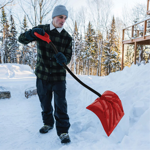 Yukon Snow Shovel, Polypropylene Blade, 18" Wide, Ergonomic D-Grip Handle Pryde Industrial Inc.