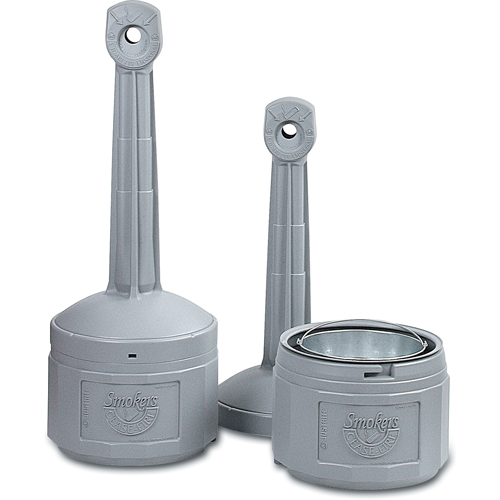 Cendriers Smoker's Cease-Fire, Sur pied, Plastique, Capacit&eacute; 4 gal. US, Hauteur 38-1/2" Pryde Industrial Inc.