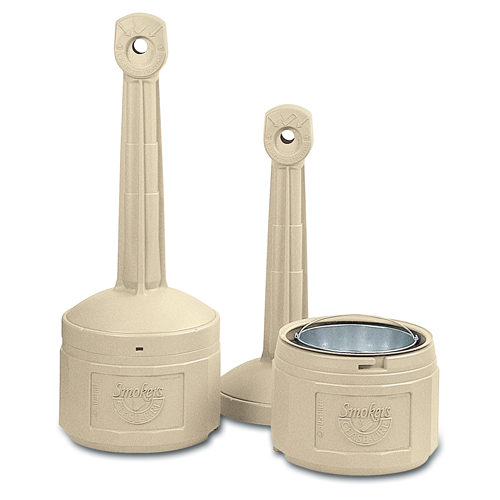 Cendriers Smoker's Cease-Fire, Sur pied, Plastique, Capacit&eacute; 4 gal. US, Hauteur 38-1/2" Pryde Industrial Inc.
