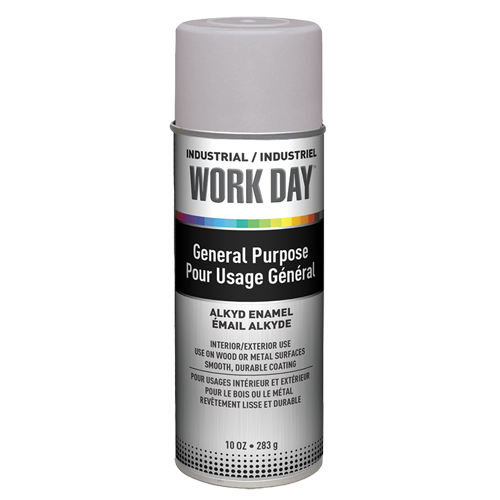 Peinture industrielle Work Day, Gris, Tr&egrave;s mat, 10 oz, Canette a&eacute;rosol Pryde Industrial Inc.