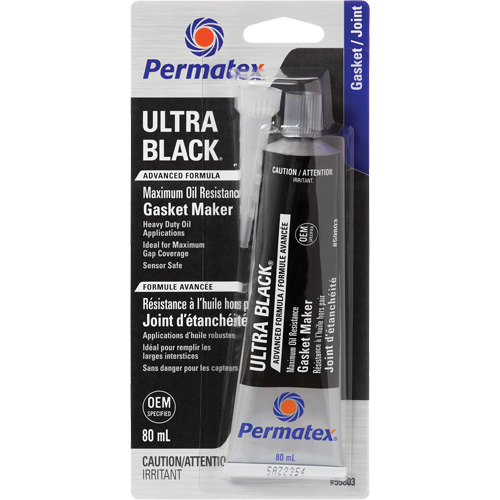 Ultra Black&reg; Gasket Maker, Tube, Black Pryde Industrial Inc.