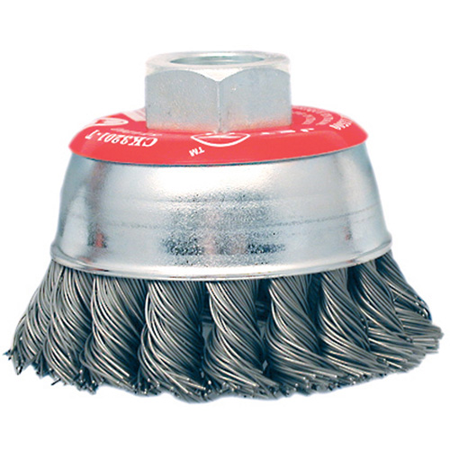 High-Performance Knot Twisted Cup Brush, 3" Dia. x 10mm x 1.25" Arbor Pryde Industrial Inc.
