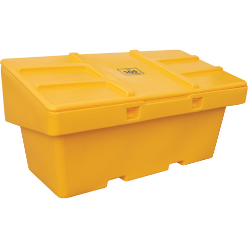 Contenants pour sel & sable SOS, Avec Moraillon, 72" x 36" x 36", 36 pi³, Jaune Pryde Industrial Inc.