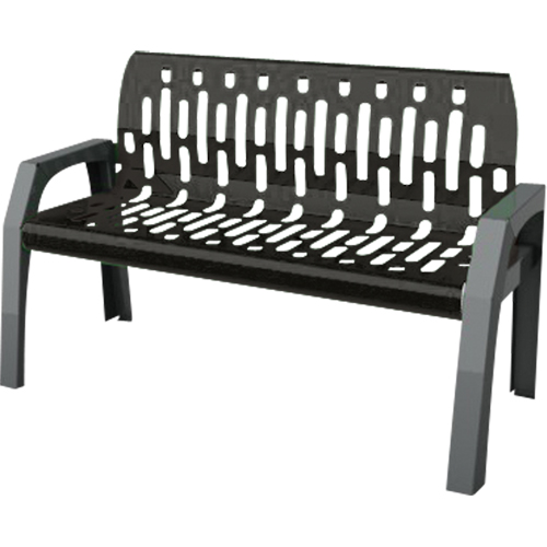 Bancs Stream, Acier, 48" lo x 25" la x 34" h, Noir Pryde Industrial Inc.