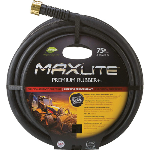 Boyaux pour usage commercial, Caoutchouc, 5/8" dia x 75' Pryde Industrial Inc.