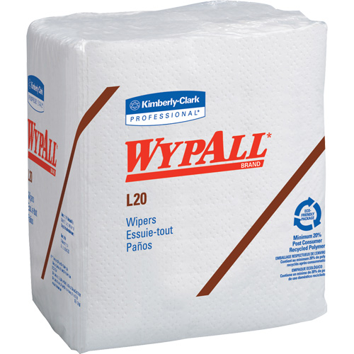 Serviettes jetables L20 WypAll, Tout usage, 12-1/2" lo x 12" la Pryde Industrial Inc.