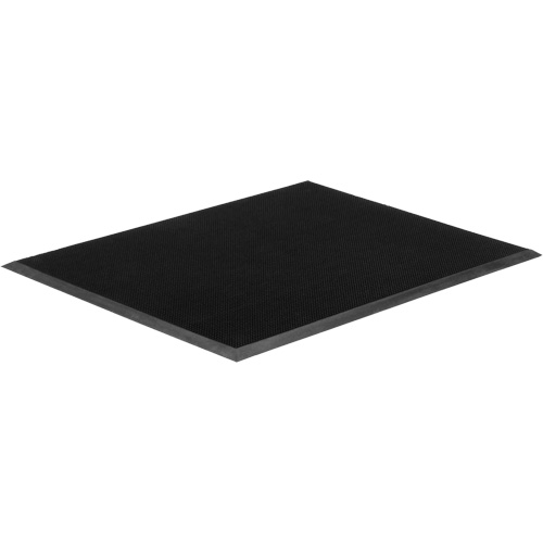 Tapis Gritstop Fingermat, Caoutchouc, Grattoir Type, Motif Textur&eacute;, 2' x 2-2/3', Noir Pryde Industrial Inc.
