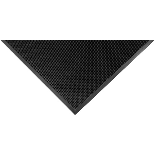 Tapis Gritstop Fingermat, Caoutchouc, Grattoir Type, Motif Textur&eacute;, 2' x 2-2/3', Noir Pryde Industrial Inc.