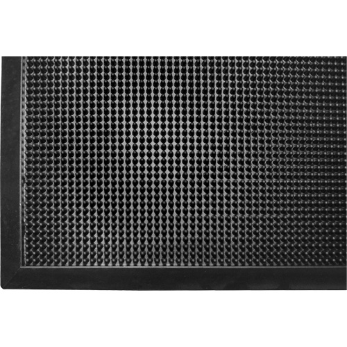 Tapis Gritstop Fingermat, Caoutchouc, Grattoir Type, Motif Textur&eacute;, 2' x 2-2/3', Noir Pryde Industrial Inc.