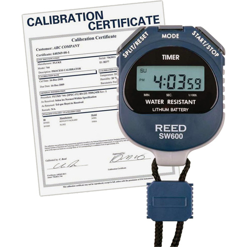 Chronom&egrave;tre REED SW600 avec certificat de calibration, Num&eacute;rique, R&eacute;sistant &agrave; l'eau Pryde Industrial Inc.
