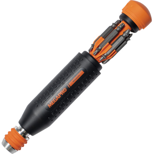 Original MEGALOK 15-in-1 Multi-Bit Screwdriver, 6-3/10" L, Textured Handle Pryde Industrial Inc.