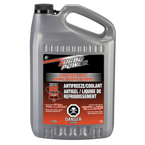 Turbo Power&reg; Extended Life Antifreeze/Coolant Concentrate, 3.78 L, Gallon Pryde Industrial Inc.