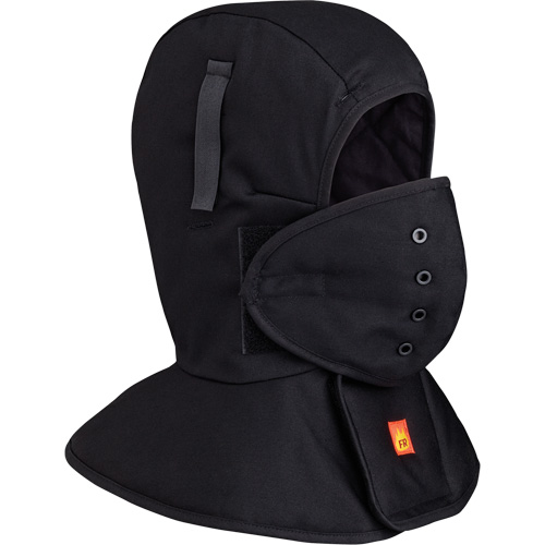 565A Flame Resistant Quilted Long Neck Hardhat Liner, Black, Cotton Pryde Industrial Inc.