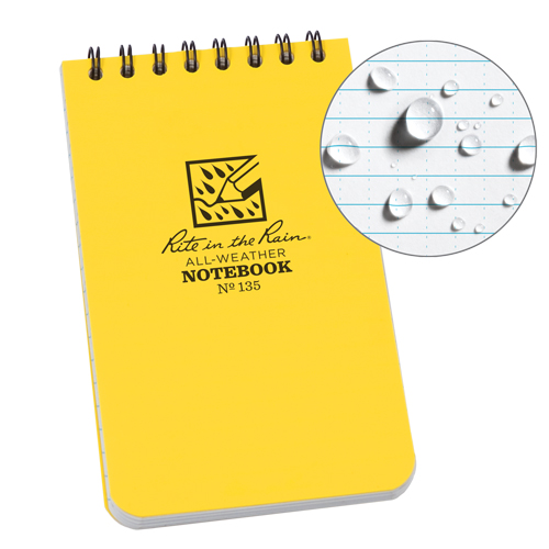 Carnet de notes de poche &agrave; spirale, Couverture souple, Jaune, 100 Pages, 3" , 5"  Pryde Industrial Inc.