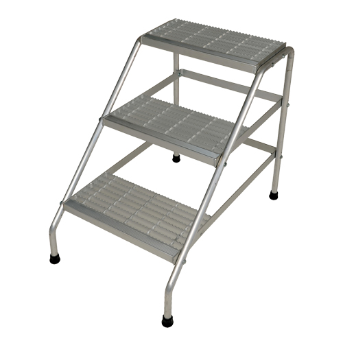 Escabeau en aluminium, 3 marches, 34-9/16" x 22-13/16" x Hauteur 30" Pryde Industrial Inc.