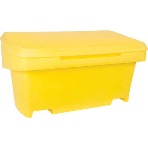 Heavy-Duty Outdoor Salt and Sand Storage Container, 24" x 48" x 24", 10 cu. Ft., Yellow Pryde Industrial Inc.