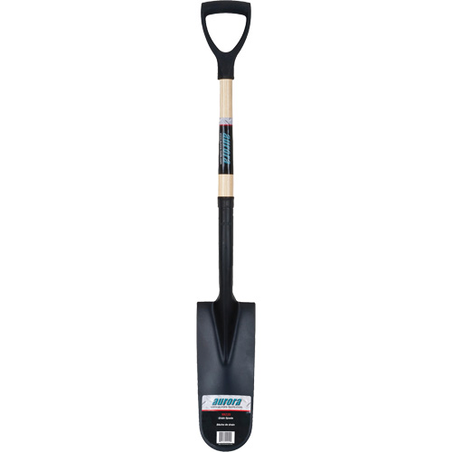 Heavy-Duty Drain Spade, Carbon Steel, 16" x 6" Blade, 29" L, D-Grip Handle Pryde Industrial Inc.