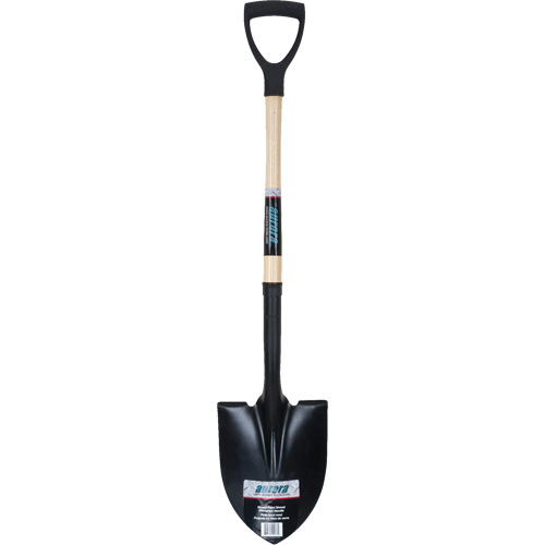 Round Point Shovel, Tempered Steel Blade, Hardwood, D-Grip Handle Pryde Industrial Inc.