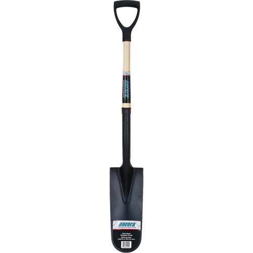 Drain Spade Shovel, Tempered Steel, 14" x 6" Blade, 30" L, D-Grip Handle Pryde Industrial Inc.