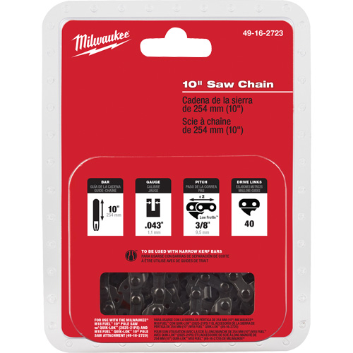 Chaîne de scie M18 Fuel 10" Pryde Industrial Inc.