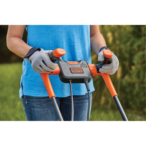 Lawn Mower with Comfort Grip Handle, Push Walk-Behind, Electric, 15" Cutting Width Pryde Industrial Inc.