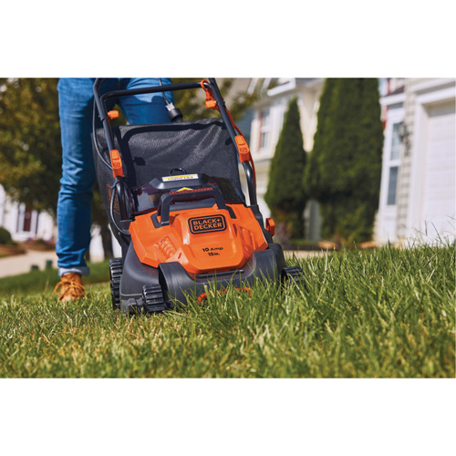 Lawn Mower with Comfort Grip Handle, Push Walk-Behind, Electric, 15" Cutting Width Pryde Industrial Inc.