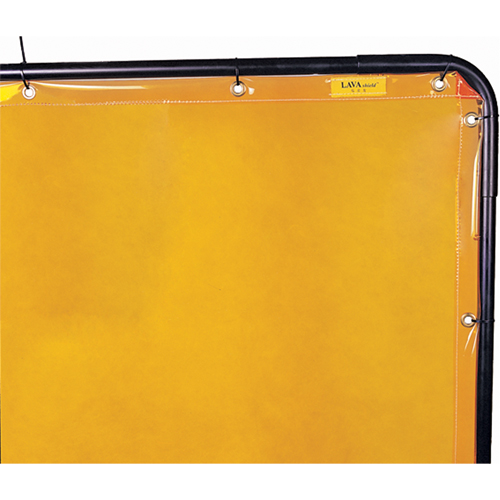 Lavashield Curtain, 68.5" x 68.5", High Transparency, Yellow Pryde Industrial Inc.