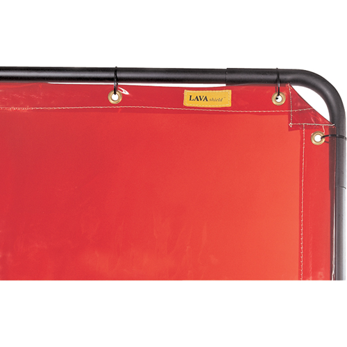 Lavashield Curtain, 68.5" x 68.5", High Transparency, Orange Pryde Industrial Inc.