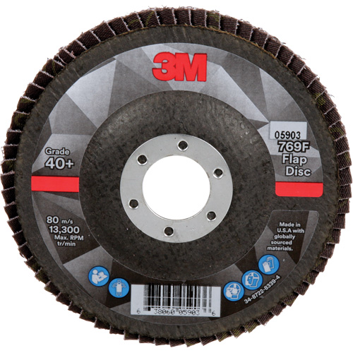 Disque &agrave; lamelles &agrave; changement rapide 769F, 4-1/2" x 7/8", Type 27, Grain 40+, C&eacute;ramique Pryde Industrial Inc.