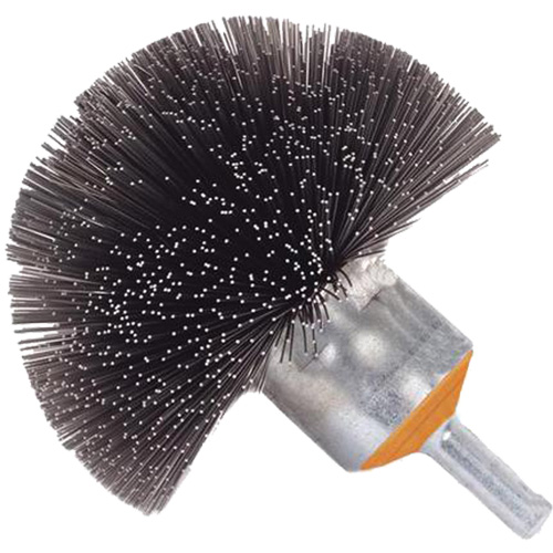 Spherical Mounted Crimped Wire Brush, 1-1/2", 0.008" Fill, 1/4" Shank Pryde Industrial Inc.