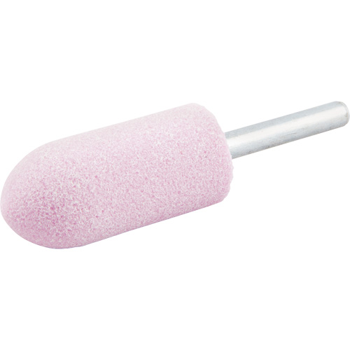 Vitrified Bond Mounted Point, A11, Aluminum Oxide, 7/8" Dia., 2" L, 80 Grit Pryde Industrial Inc.
