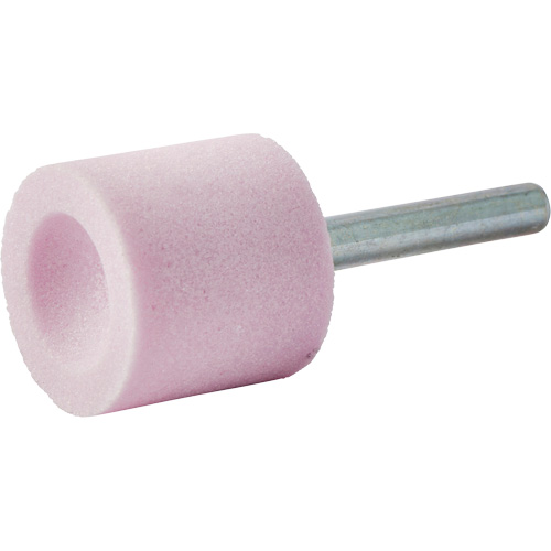 Vitrified Bond Mounted Point, A38, Aluminum Oxide, 1" Dia., 1" L, 80 Grit Pryde Industrial Inc.