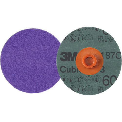 Cubitron 3 Roloc Fibre Disc, 4" Dia., 60+ Grit, Ceramic Pryde Industrial Inc.