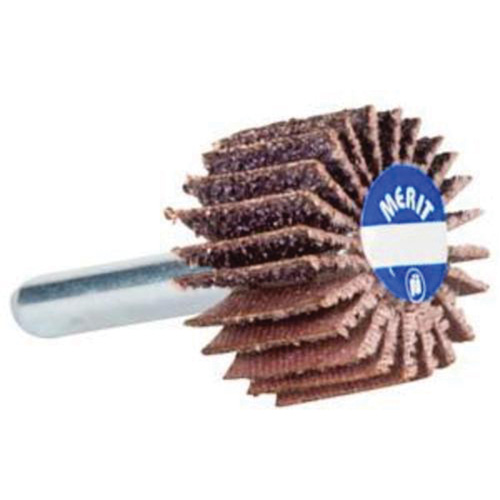 Mini Flap Wheel, Aluminum Oxide, 80 Grit, 1-1/2" x 1-1/2" x 1/4" Pryde Industrial Inc.