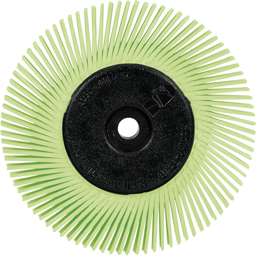 Scotch-Brite Type A Precision Radial Bristle Brush PN-RB with Adapter, Ceramic, 50+ Grit, 6" Dia. Pryde Industrial Inc.