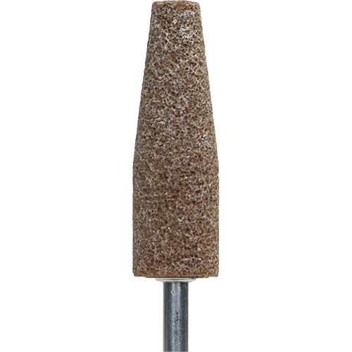 Gemini Vitrified Bond Mounted Point, A38, Aluminum Oxide, 1-1/2" Dia., 1-1/2" L, 60 Grit Pryde Industrial Inc.