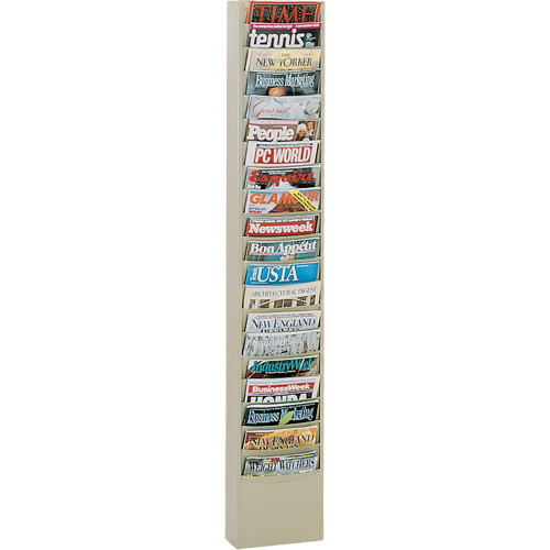 Porte-documents, Mural, 20 fentes, Acier, 9-3/4" la x 4-1/8" p x 58" h Pryde Industrial Inc.