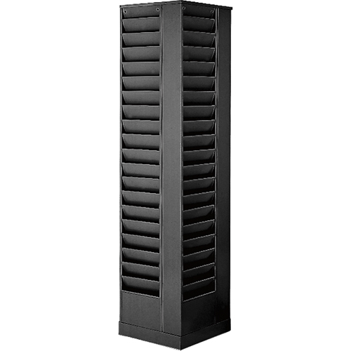 Pr&eacute;sentoirs, Rotatif, 92 fentes, Acier, 14-1/8" la x 14-1/8" p x 66" h Pryde Industrial Inc.