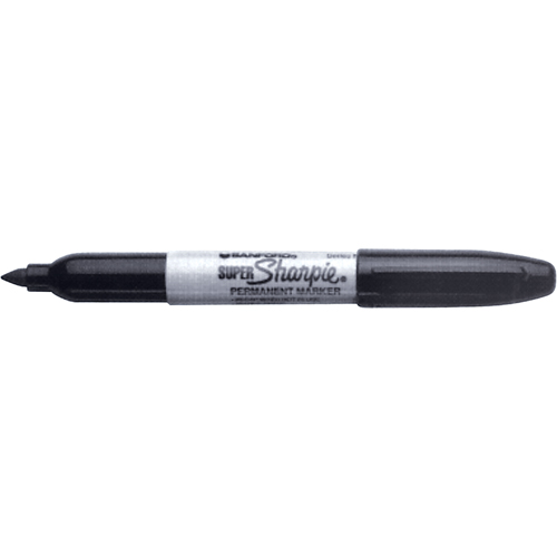 Permanent Markers - Super, Black, Fine Tip Pryde Industrial Inc.